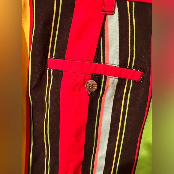 LOUDMOUTH 34 Crazy Stripe Bright Bold Ugly Awesome Golf Shorts Resort Vacation - Picture 3 of 11